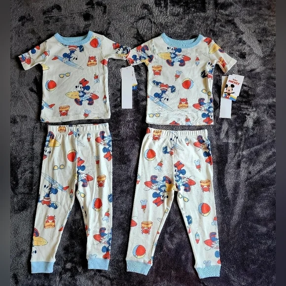 Disney Mickey & Minnie mouse Summer Toddler boy girl 2 piece Pajama Set, 2t 3t 4 - Picture 6 of 6